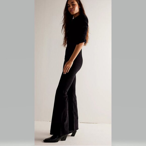 Free People We The Free Jayde Cord Flare Jumpsuit Black M and XL NEW WITH TAGS - Picture 3 of 13